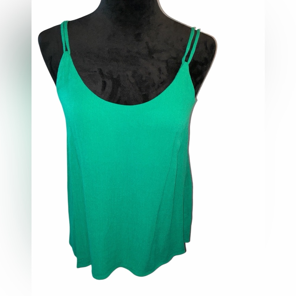 Zenana Kelly Green Double Spaghetti Strap Size Small, NWT
